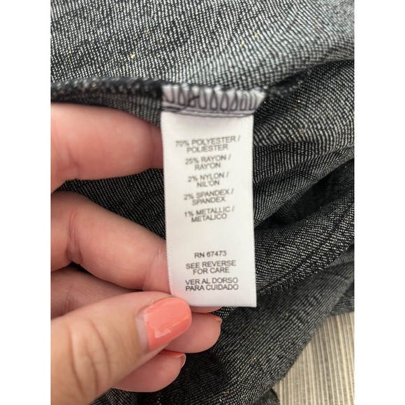 Danny & Nicole Women's 18 Blue Fit & Flare Tapestry Dress w/ Metallic Thread XL - Picture 7 of 8